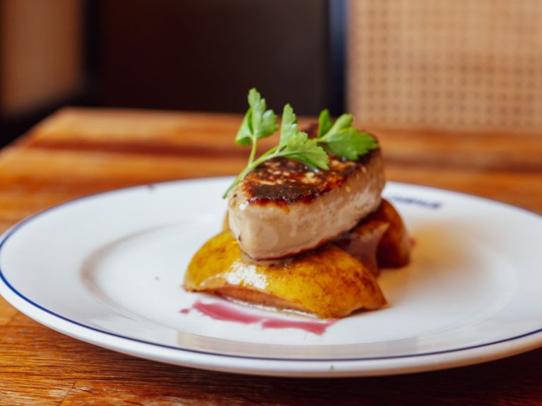 Foie gras Poëlé chez Canard et Champagne Paris 2is foie gras poele