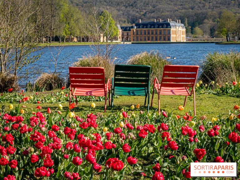Les tulipes du Château de Dampierre, son jardin anglais et le jardin Le Nôtre