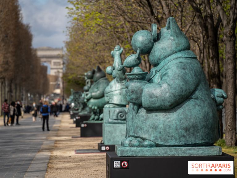 Exposition Geluck sur les Champs-Elysées 