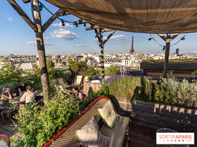 La terrasse en Rooftop du Brach, le bar perché dans un jardin potager -  A7C7746