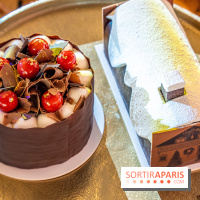 Bûches et créations de Noël Lenôtre 2022 - foret noir - buche sous la neige