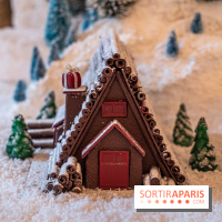 La Bûche de Noël du Plaza Athénée 2022 : le Chalet du Plaza - bûche chocolat