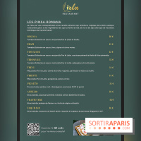 La Vela, le restaurant italien - méditerranéen de Boulogne - carte - menu