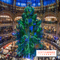 Les vitrines et sapin de Noël des Galeries Lafayette 2022