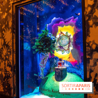 Les vitrines et sapin de Noël des Galeries Lafayette 2022