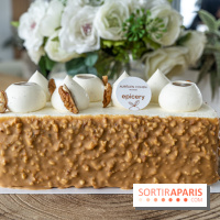 La Bûche de Noël dulcey-pécan-vanille d'Aurélien Cohen 2022, livrable par Epicery