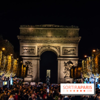 Illuminations nations des Champs-Élysées 2022, inauguration avec Tahar Rahim