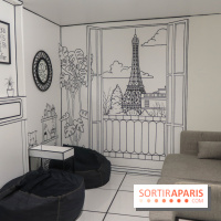 2D atelier, le salon de thé en noir et blanc