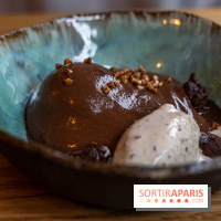 Ambos restaurant Paris - Cristina et Pierre Chomet - chocolat fumé grue - glace sarrasin