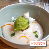 Ambos restaurant Paris - Cristina et Pierre Chomet - agrumes - sorbet basilic - poivre de timut