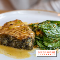Ambos restaurant Paris - Cristina et Pierre Chomet - cabillaud de ligne - butternut - épinards