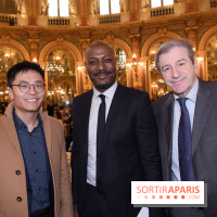 ©Rachid Bellak - Weiliang Shi PDG Huawei, Harry Roselmack et Eric Revel journaliste cnews (1)