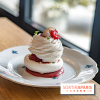 Papa Pool, le restaurant d'Arnaud Delvenne et Stéphane Rotenberg à Clamart -  pavlova fruits rouges