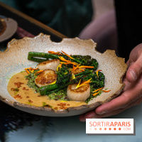 Rivages restaurant du Scribe par Martin Simolka -  saint-jacques de normandie - brocolettis - riz camargue