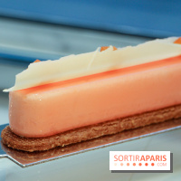 Butterfly Pâtisserie de Matthieu Carlin à l'Hôtel de Crillon - Finger Mousse de Fromage blanc et cœur de Pamplemousse rose