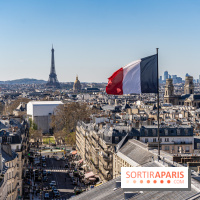 Le panorama du Panthéon - l'une des plus belles vues de Paris à 360° - vue paris - Tour Eiffel - drapeau