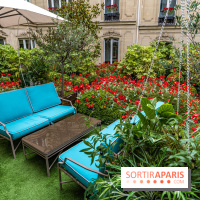 La terrasse cachée du Joy à l'Hôtel Fouquet's 2023 : le jardin de coquelicots -  A7C2761