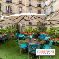 La terrasse cachée du Joy à l'Hôtel Fouquet's 2023 : le jardin de coquelicots -  A7C2751