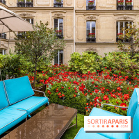 La terrasse cachée du Joy à l'Hôtel Fouquet's 2023 : le jardin de coquelicots -  A7C2739