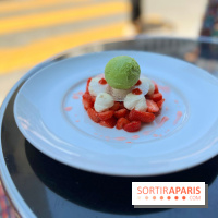 Le Louis Vins - Dessert fraise glace persil