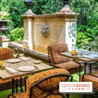 Riviera Paris, la terrasse - restaurant confidentiel dans les jardins d'Apicius -  A7C7697
