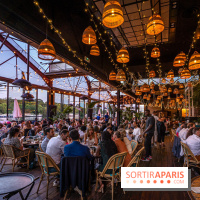 Le restaurant - terrasse Quai Ouest en mode estivale avec ses Dîners Braséro