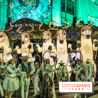Inauguration des vitrines et décorations de Noël du BHV Marais à Paris 2023