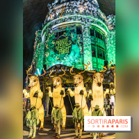 Inauguration des vitrines et décorations de Noël du BHV Marais à Paris 2023