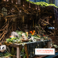 Inauguration des vitrines et décorations de Noël du BHV Marais à Paris 2023
