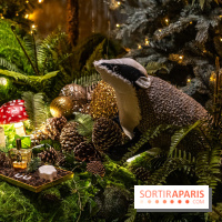 Inauguration des vitrines et décorations de Noël du BHV Marais à Paris 2023
