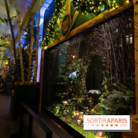 Inauguration des vitrines et décorations de Noël du BHV Marais à Paris 2023