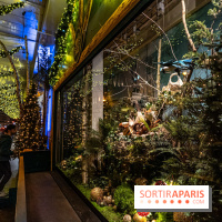 Inauguration des vitrines et décorations de Noël du BHV Marais à Paris 2023