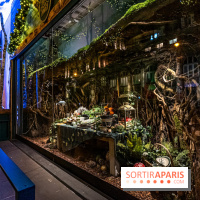 Inauguration des vitrines et décorations de Noël du BHV Marais à Paris 2023