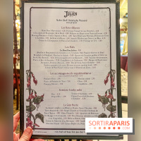 Le Bouillon Julien, la brasserie au sublime décor art nouveau, son menu et ses plats - carte