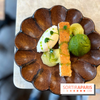 Le Boréal - Dacquoise coco, sorbet coriandre