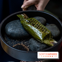 La Bauhinia par Quentin Testart au Shangri La Paris -  le bar de ligne en papillote