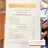 Fu Patisserie et coffee shop Paris 13e - carte - menu