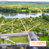 Le Château de la Roche Guyon, le château troglodyte dans le Val-d'Oise - 95 -  vue Jardin potager