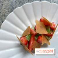 La Table des Résistants - Dessert fraises et menthe