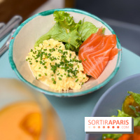 Café Mirabelle - Oeufs brouillées saumon