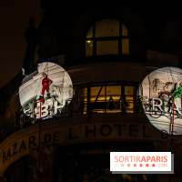 Inauguration des vitrines et décorations de Noël du BHV Marais 2024 avec Léna Mahfouf, Adriana Karembeu et Marc Lavoine -  A7C5930