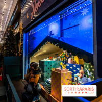 Inauguration des vitrines et décorations de Noël du BHV Marais 2024 avec Léna Mahfouf, Adriana Karembeu et Marc Lavoine -  A7C6179