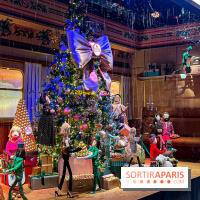Les vitrines de Noël 2024 du Printemps Haussmann avec Juliette Binoche