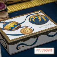 La bûche coffrets de Noël en trompe l'œil de Ladurée 2024 par Julien Alvarez et les créations de fête -  A7C2326