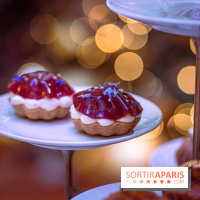 Le sublime tea time de Noël du Lutetia 2024 par Nicolas Guercio - les photos  -  Tartelette au sésame blanc et grenade