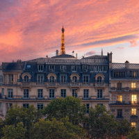 Une soirée de Saint-Valentin dans un cadre romantique à l'Hôtel Paris Marriott Champs Elysees  - Paris France Sunset from Marriott 2