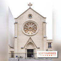 Climbing District Sèvres-Lecourbe, la salle d'escalade dans l'ancienne église Sainte-Rita dans le 15e