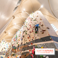 Climbing District Sèvres-Lecourbe, la salle d'escalade dans l'ancienne église Sainte-Rita dans le 15e