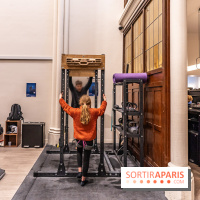 Climbing District Sèvres-Lecourbe, la salle d'escalade dans l'ancienne église Sainte-Rita dans le 15e -  A7C2051