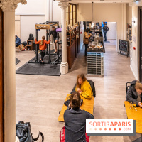 Climbing District Sèvres-Lecourbe, la salle d'escalade dans l'ancienne église Sainte-Rita dans le 15e -  A7C2055